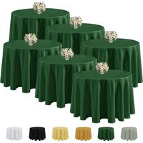 Manteles Ajustables Redondos Verde Cazador 304 cm - Paquete de 6