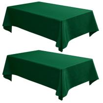 Manteles de lino sintético ajustables para Navidad - Paquete de 2, 150x300 cm, verde