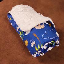 Mantinha Bebê com Sherpa Antialérgico Cobertor Soft Frio Inverno - Mãe e Filho Enxovais