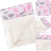 Mantinha Cobertor para Bebe Menina Sherpa Inverno