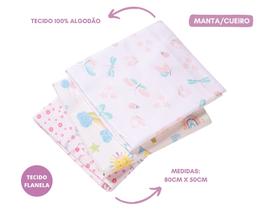 Mantinha/cueiro 03-peças 100% algodão - tecido flanela - papi Mantinha/cueiro 03-peças 100% algodão - tecido flanela - papi
