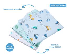 Mantinha/cueiro 03-peças 100% algodão - tecido flanela - papi Mantinha/cueiro 03-peças 100% algodão - tecido flanela - papi