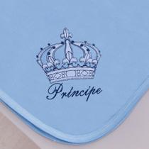 Mantinha Cueiro Para Bebê De Malha Imperial Azul Claro