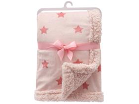 Mantinha Dupla Face Estrelinhas Rosa - Buba