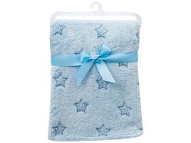 Mantinha Infantil 90x75cm Poliéster Azul Detalhada Super Macia e Quentinha Buba Mantinha Infantil 90x75cm Poliéster Azul Detalhada Super Macia e Quentinha Buba