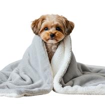 Mantinha Pet Dupla Face Soft Sherpa Coberdrom Macia Cachorro Gato