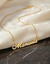 Manuela colar de nome folheado a ouro 18k Manuela colar de nome folheado a ouro 18k
