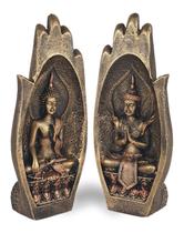 Mão Casal Buda Hindu Namastê Aparador Enfeite Decorativo Em Resina - Resina Artesanal