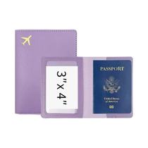 Mão costurada PU couro passaporte capa, caso de aeronave frustrado, suporte multi-colorido