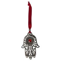 Mão de Deus Hamsa de Fátima Porta 20Cm Metal Niquel Patuá Mão de Deus Hamsa de Fátima Porta 20Cm Metal Niquel Patuá