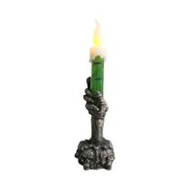 Mão De Esqueleto Fantasma LED Luminosa: Decoração De Halloween, Luz De Vela De Plástico, Adereço Mão De Esqueleto Fantasma LED Luminosa: Decoração De Halloween, Luz De Vela De Plástico, Adereço