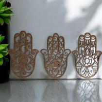 Mão de Hamsa 30x20cm , kit 3 quadros em mdf preto 3mm Mão de Hamsa 30x20cm , kit 3 quadros em mdf preto 3mm