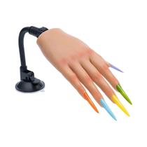 Mão de Silicone para Prática de Unhas em Acrílico - Modelo de Treinamento e Adereços de Filmagem