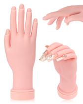 Mão de treino Difenni Soft Touch flexível para manicure com suporte