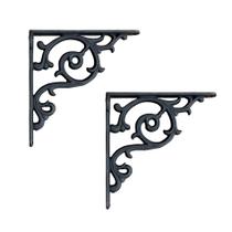 Mão francesa 20x20 cantoneira Kit 2 ferro fundido prateleira