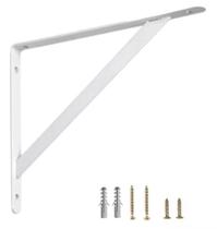 Mão Francesa Branca 20cm (12x20) 10 Peças Parafusos E Buchas - Lotus