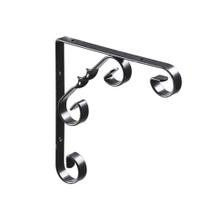 Mão Francesa Colonial 20Cm em Aço Preto Multivisão Mão Francesa Colonial 20Cm em Aço Preto Multivisão