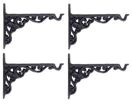 Mão Francesa Colonial Ferro Fundido 24x19cm + Fixadores 4un