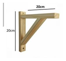 Mão Francesa de Madeira Pinus + Buchas e Parafusos 20x20