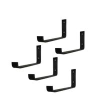 Mão Francesa Invertida 10cm Suporte Ferro Industrial 5pç Mão Francesa Invertida 10cm Suporte Ferro Industrial 5pç