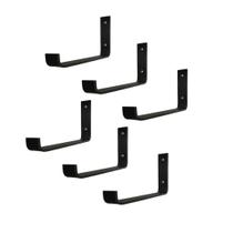 Mão Francesa Invertida 10cm Suporte Ferro Industrial 6pç Mão Francesa Invertida 10cm Suporte Ferro Industrial 6pç