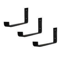 Mão Francesa Invertida 20cm Suporte Ferro Industrial 3pç Mão Francesa Invertida 20cm Suporte Ferro Industrial 3pç