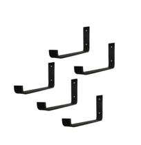 Mão Francesa Invertida 20cm Suporte Ferro Industrial 5pç Mão Francesa Invertida 20cm Suporte Ferro Industrial 5pç