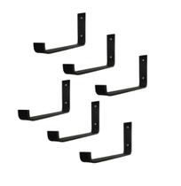 Mão Francesa Invertida 20cm Suporte Ferro Industrial 6pç Mão Francesa Invertida 20cm Suporte Ferro Industrial 6pç