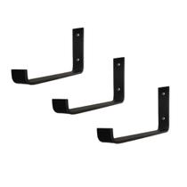 Mão Francesa Invertida 25cm Suporte Ferro Industrial 3pç