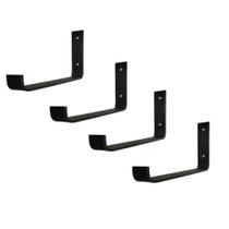 Mão Francesa Invertida 25cm Suporte Ferro Industrial 4pç