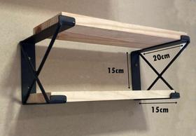 Mão Francesa Invertida Dupla Reforçada 20/15cm Kit C/2 Peças