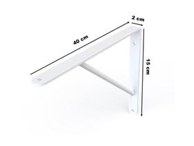 Mão Francesa Leve Com Kit Parafuso Cor Do Produto Epoxi:BrancoMedidas:25 Cm