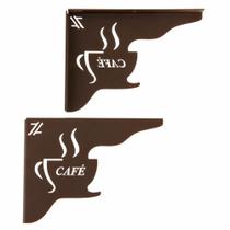 Mão Francesa Marrom Decorativa 20cm Cantinho do Café Xícara Aço Zarg Mão Francesa Marrom Decorativa 20cm Cantinho do Café Xícara Aço Zarg