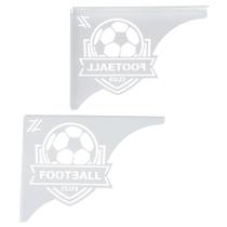 Mão Francesa Ornamentada 20cm Escudo Futebol Aço Branco para Prateleira Zarg