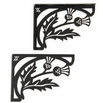 Mão Francesa Ornamentada Preta Aço 20cm Flor Brinco de Princesa Arabesco Zarg Mão Francesa Ornamentada Preta Aço 20cm Flor Brinco de Princesa Arabesco Zarg