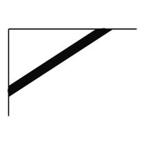 Mão Francesa Pesada 25Cm Preto - Brasforma