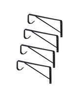 Mão Francesa Reforçada Branca 25cm Com Sup. Cabide Roupas 4 Mão Francesa Reforçada Branca 25cm Com Sup. Cabide Roupas 4