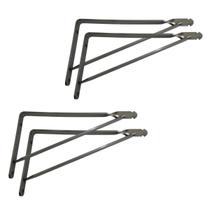 Mão Francesa Suporte de Parede Aluminio Cor Anodizado Mão Francesa Suporte de Parede Aluminio Cor Anodizado