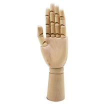 Mão Manequim Articulada De Madeira 30 Cm Esquerda