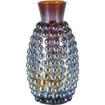Maou Vaso 14X8X8Cm Vidro Marrom Lustrado