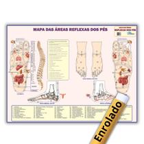 Mapa Áreas Reflexas Do Pés 1,20 X 0,90m - Fisioterapia - Enfermagem - Medicina Enrolado