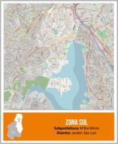 Mapa Bairro Jardim São Luiz Município São Paulo-Sp- Poster