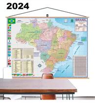 Mapa Brasil Moldura Banner Laminado Gigante 120x90cm - Atual