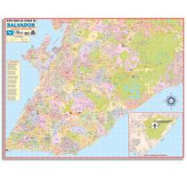 Mapa Cidade De Salvador Parcial Politico Turístico Poster Geografico