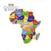Mapa da África Quebra-Cabeça, Educativo, Países e Capitais