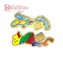 Mapa da América Central Ístmico e Insular Quebra-Cabeça, Educativo, Países e Capitais