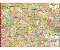 Mapa Da Cidade De São Paulo Centro Expandido 120 X 90 Cm - Pontos Turísticos, Rodizio Municipal De Veículos - Atualizado