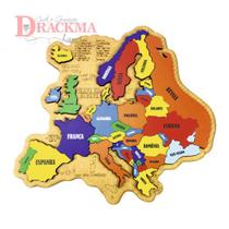 Mapa da Europa Quebra-Cabeça, Brinquedo Educativo - Drackma
