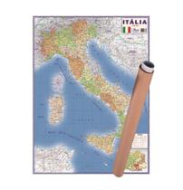 Mapa Da Italia 120cm X 90cm Enrolado - EDIÇÃO ATUALIZADA