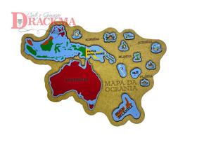 Mapa da Oceania Quebra-Cabeça, Educativo, Países e Capitais